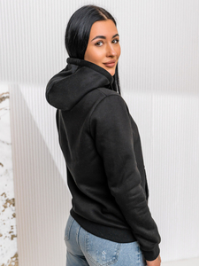 Hanorac cangur negru de damă Bolf W02A1