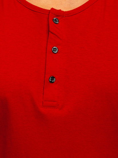 Mânecă lungă pentru bărbați, cu nasturi, roșu Bolf 1114