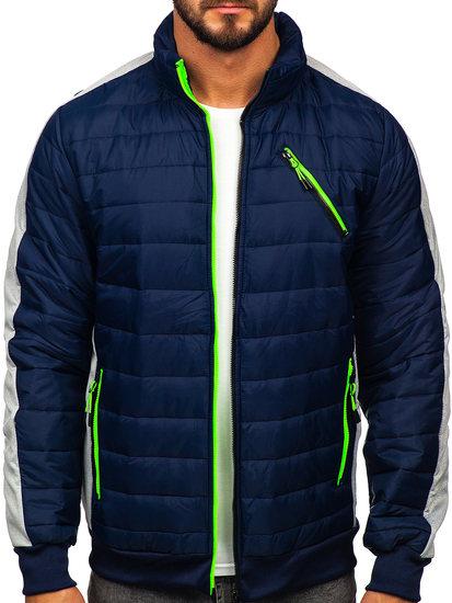 Geacă de primăvară bleumarin matlasată Bolf 8M909