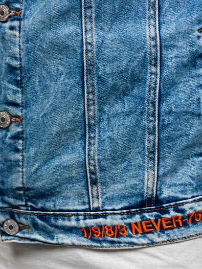 Geacă de blugi bleumarin cu glugă Bolf HY959