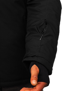 Geacă neagră de iarnă Bolf 6580