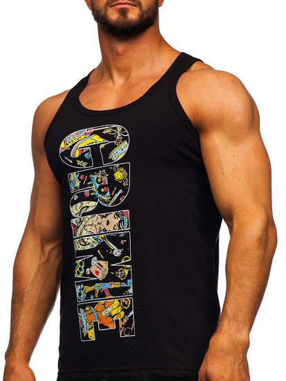 Maiou negru cu imprimeu Bolf 143031