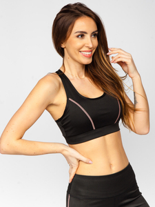 Set sport negru din două piese pentru femei Bolf XL012A1