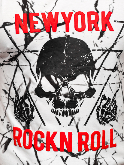 Tricou cu imprimeu alb Bolf Y70030