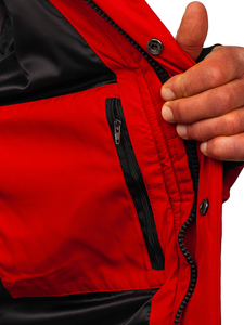 Geacă de iarnă roșie matlasată Bolf 99527