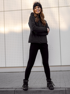 Geacă de iarnă neagră sport dame Bolf HH012