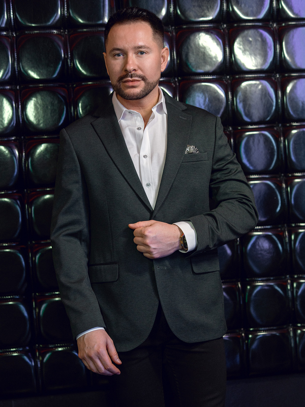 Sacou casual verde pentru bărbați Bolf 24401-1