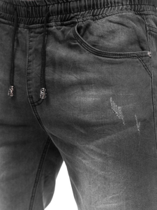 Blugi scurți negri Bolf K15010-2