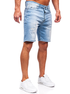 Pantaloni scurți din denim albastru Bolf 0468