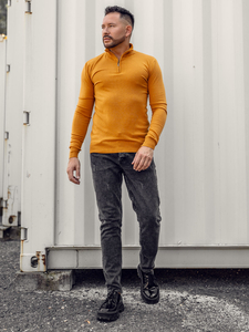 Pulover camel cu fermoar Bolf YY08