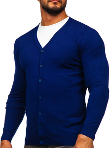 Cardigan cu fermoar indigo Bolf MM6006