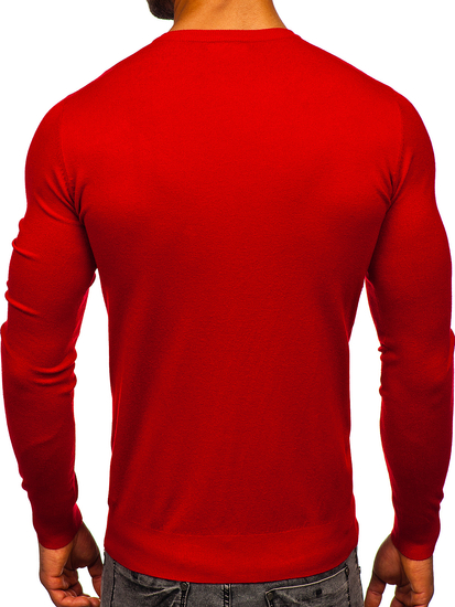 Pulover cu decolteu roșu bărbați Bolf YY03