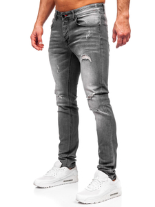 Blugi pentru bărbați Bolf MP0054N, negri, slim fit