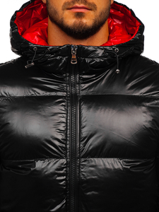 Geaca de iarna matlasata neagra pentru barbati Bolf 99311