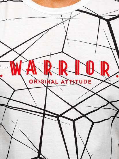 Maiou alb cu imprimeu Bolf 14813