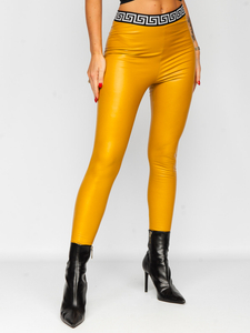 Colanți galbeni imitație piele Bolf MY16572