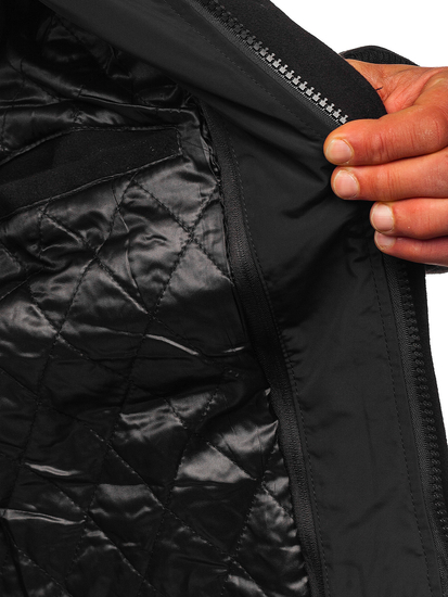 Palton pentru bărbat negru Bolf 8856