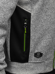 Hanorac-sacou gri pentru bărbați cu guler ridicat Bolf TC1232