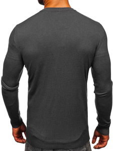 Cardigan cu fermoar gri-antracit Bolf MM6006