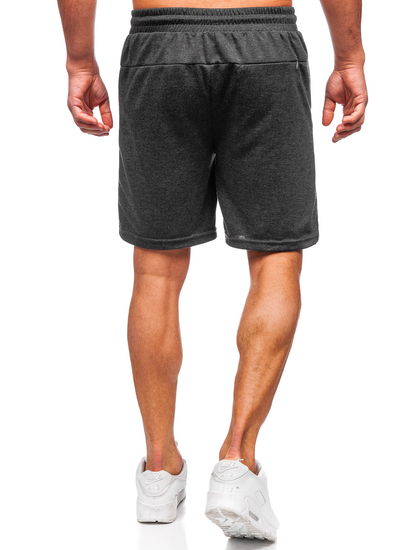 Pantaloni scurți de trening pentru bărbați din grafit Bolf 17K533
