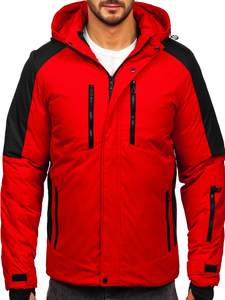 Geaca rosie de iarna pentru barbati Bolf 91M9902