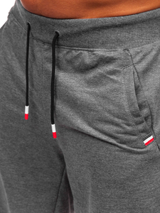 Pantaloni scurți de trening pentru bărbați din grafit Bolf 8K1502