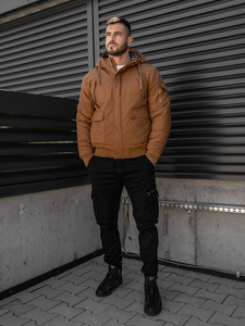 Geacă de iarnă groasă bumbac camel Bolf 1890