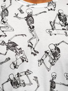 Tricou alb cu imprimeu Bolf 14916