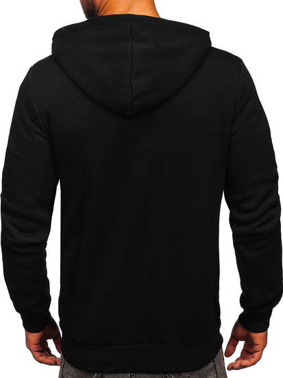 Hanorac negru cu fermoar Bolf HW2787