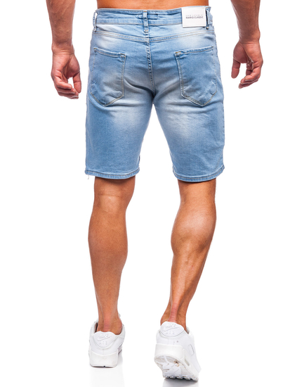 Pantaloni scurți din denim albastru Bolf 0468