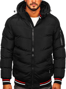 Geacă de iarnă neagră matlasată Bolf 6971