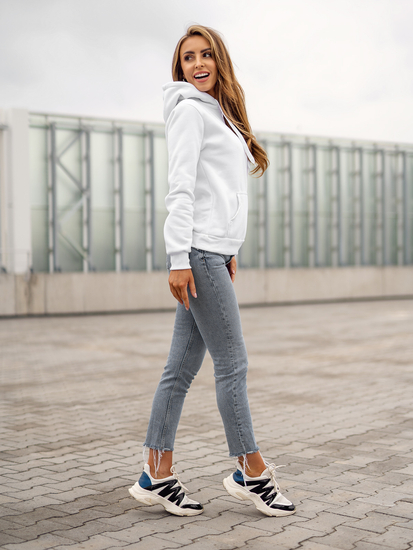 Hanorac alb dame Bolf W02B