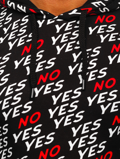 Hanorac cu imprimeu negru Bolf 141013