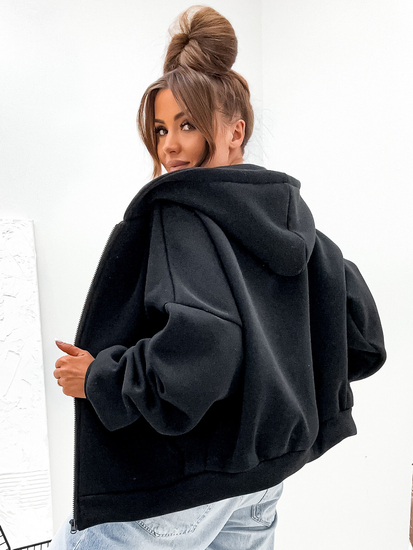 Hanorac termoizolant cu fluture pentru femei negru Bolf 821112