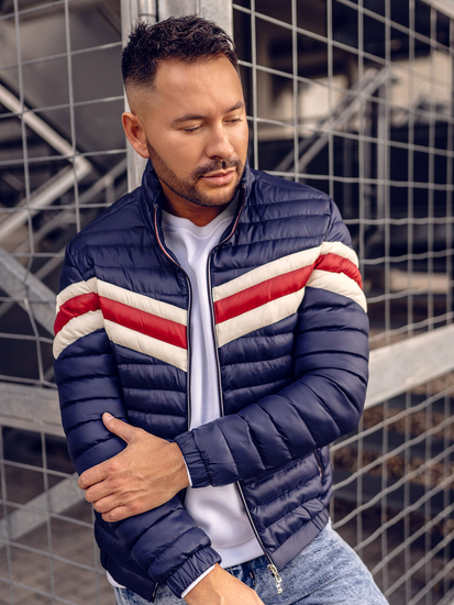 Geacă sport matlasată bleumarin Bolf 6574A