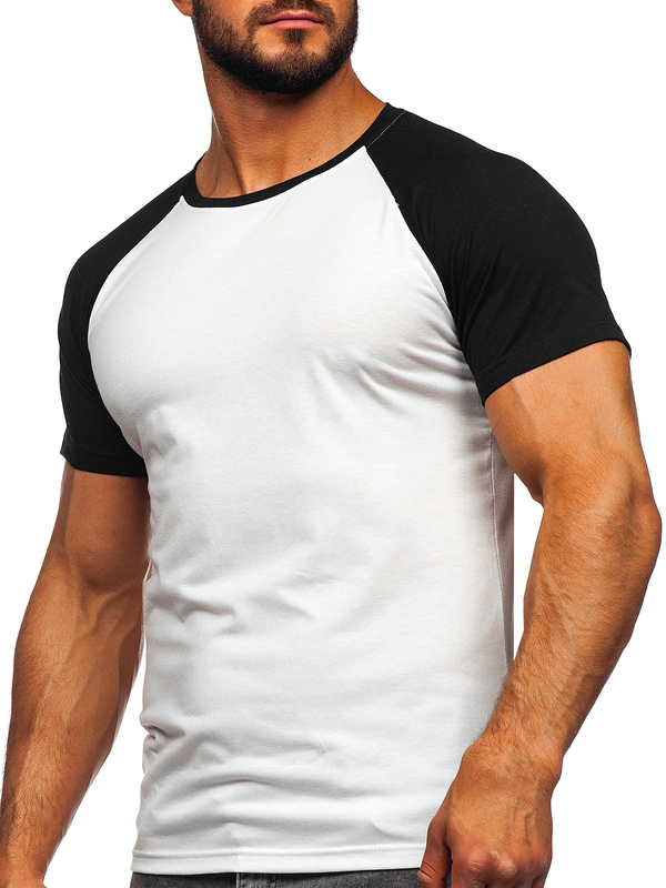 Tricou alb-negru Bolf 8T82
