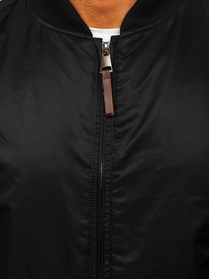 Geacă neagră parka Bolf JK363