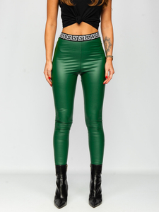 Colanți verzi imitație piele dame Bolf MY16572
