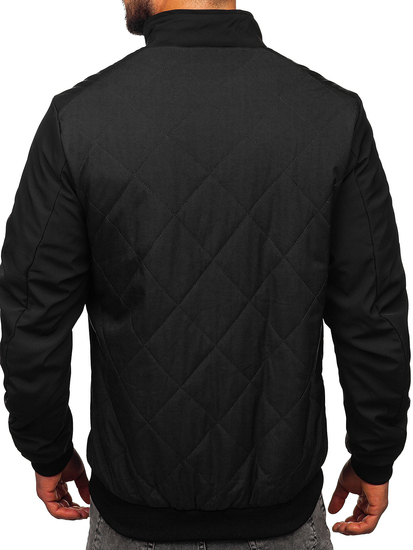 Geacă de primăvară neagră matlasată Bolf 84M3022