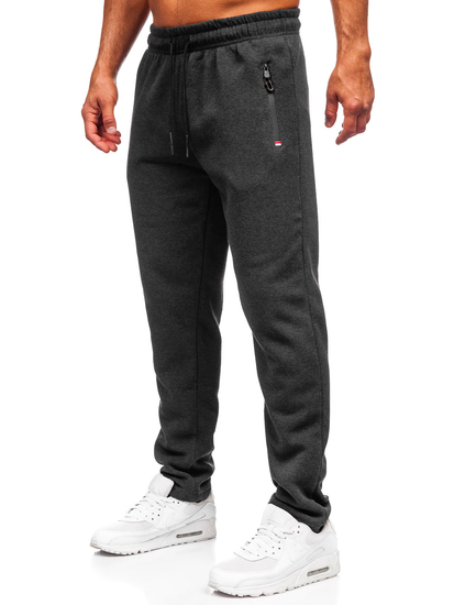 Pantaloni de trening pentru bărbați din grafit gros Bolf JX6278