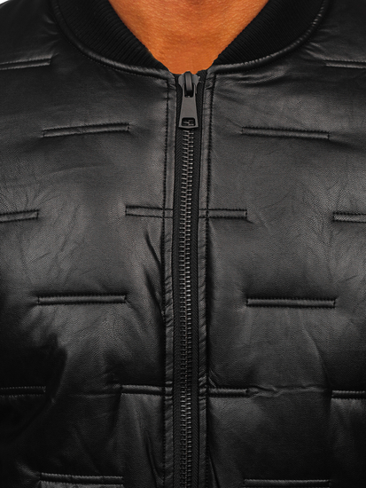 Geacă de iarnă matlasată neagră Bolf 11Z8099