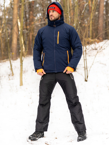 Geacă de iarnă sport bleumarin Bolf HH011