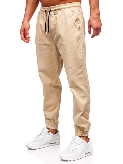 Pantaloni cargo joggers bej Bolf 001