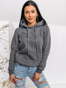 Hanorac cangur grafit pentru femei Bolf W02A1