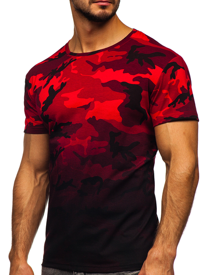 Tricou cu imprimeu roșu army Bolf S808