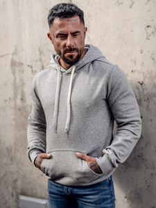 Hanorac cu glugă pentru bărbați gri Bolf MB001A