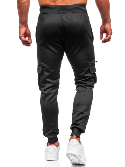 Pantaloni negri training cargo Bolf K10287