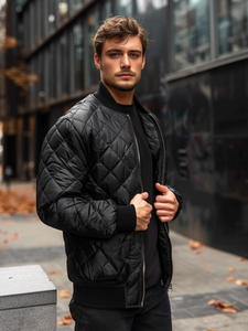 Geacă neagră matlasată Bolf MY-01A2