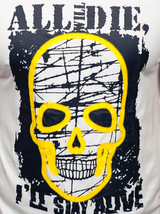 Tricou alb cu imprimeu Bolf Y70007