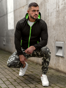 Jachetă softshell de tranziție pentru bărbați, negru și verde, Bolf HH017A